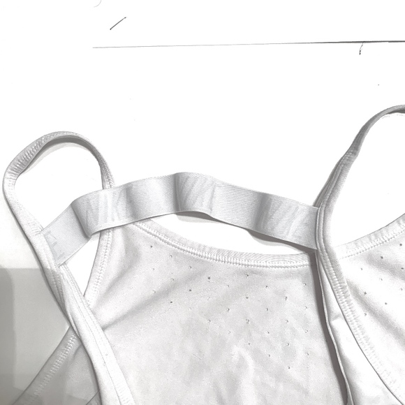 Nike White Tank Top w/ Deep V Back - Picture 5 of 8